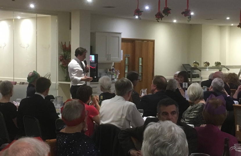 Johnny Mercer addresses the Wheathampstead Supper