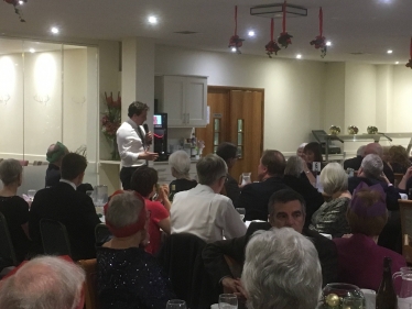 Johnny Mercer addresses the Wheathampstead Supper